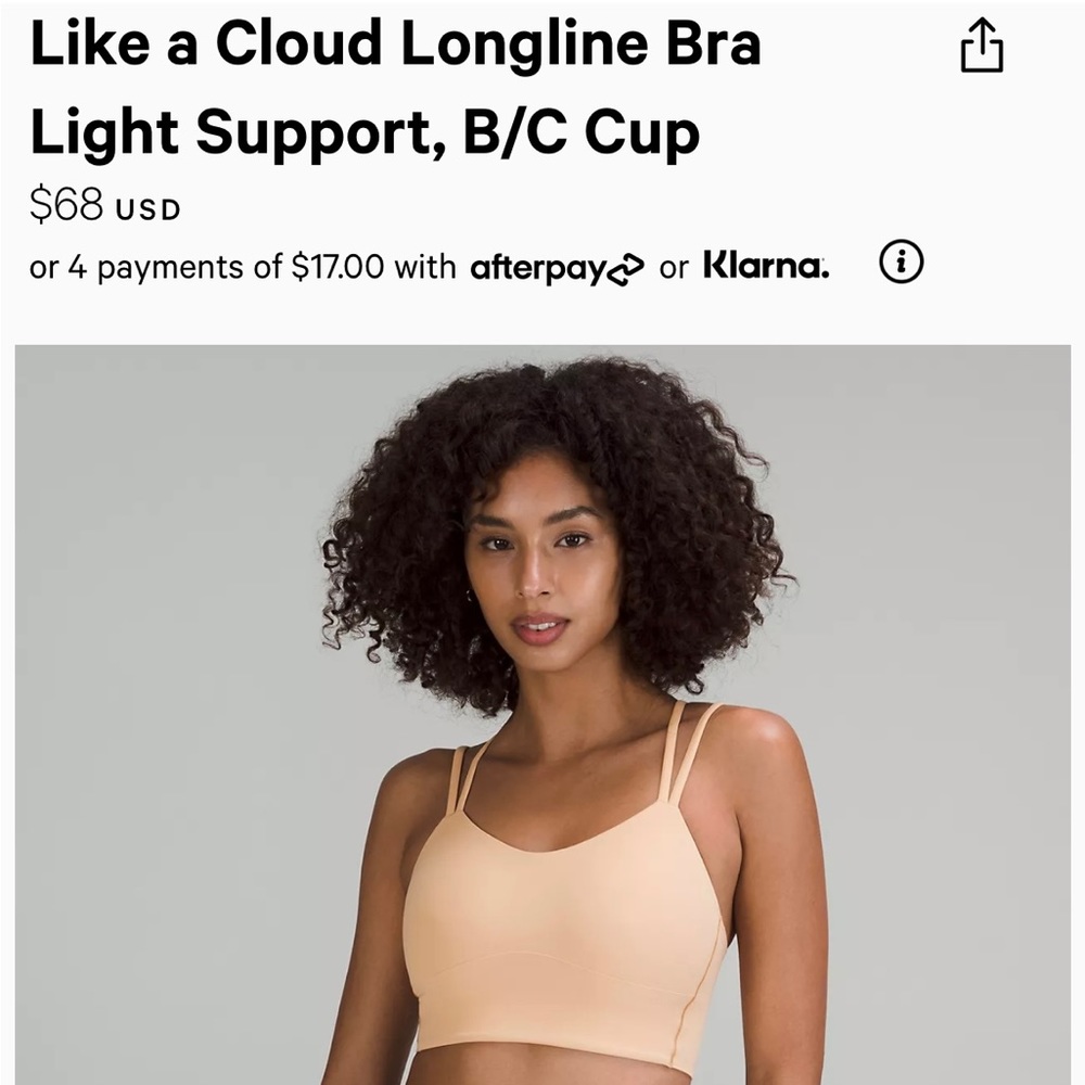 Lululemon Like a Cloud Longline Bra